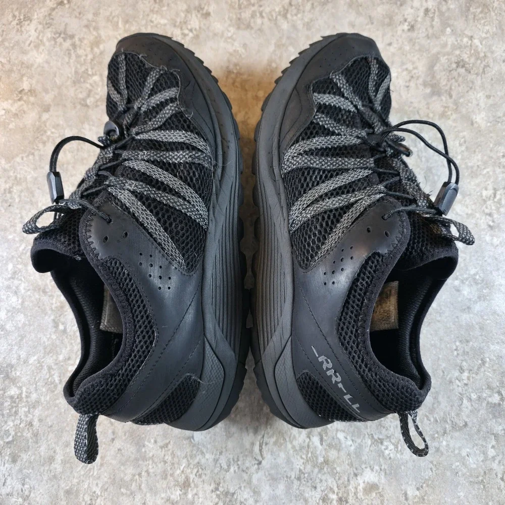 Merrell Trail Running Shoes Mens Size 10.5 Black Hiking J036109 Mesh Sneakers